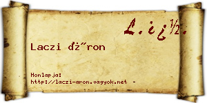 Laczi Áron névjegykártya