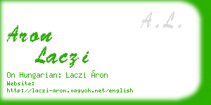aron laczi business card